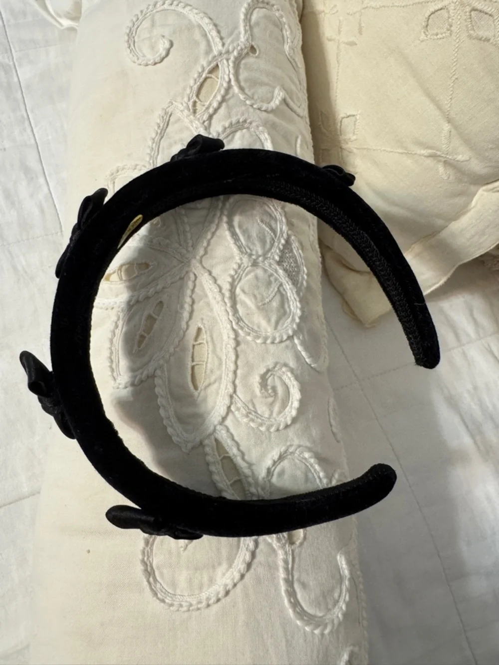 Black Velvet Bow Headband - Women Accessories